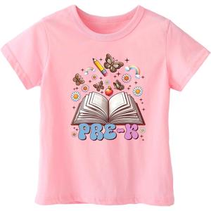 Kids Toddler Boys Girls Back to School Shirt First Day of Preschool T-Shirt Short Sleeve Top