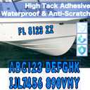 4 Sets of 3" Marine Boat Black Sticker Decals A-Z Letters & 0-9 Numbers for Yachts & Personal Watercraft Waterproof Anti-Scratch