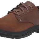 Skechers USA Men's Segment 2.0 Goodyear Rubber Low Profile Round Toe Lace Up Oxford, Brown, 10.5