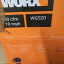 WORX 12 Amp Electric Leaf Blower, Turbine Blower for Lawn Care with 600 CFM & 2 Speed Control, Corded, WG520