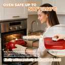 DIY Double Dutch Oven for Sourdough Bread Baking Enamel Cast Iron Bread Baker with Lid, Bake Two Different Loaves at Once, 500F Oven Safe, Includes 25" Banneton Proofing Baskets