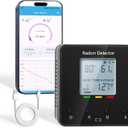 Bluetooth Radon Detector for Home & Basement, Portable Radon Test Kit with Real Time Gas Concentration, Temp & Humidity Monitoring, App Alerts, Detect Hidden Risks and Breathe with Confidence