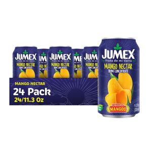Jumex Mango Nectar - Mango Juice Nectar Made with Fresh Fruit Puree - Tropical Fruit Juice Concentrate for Smoothie Mix, Cocktail Mixers & Kids Drinks & Beverages - 11.3oz, 24 Pack Canned Drinks, Best By 17 May 25