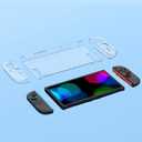 Clear Dockable Case for Switch 2 with 7.9'' Screen Protector Tempered Glass Protective Case Cover fit 2025 Console PC Case Soft TPU Grip Cover for JoyCons Anti-Scratch Shockproof