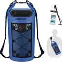 Piscifun Dry Bag, Waterproof Floating Backpack 10L/20L/30L/40L with Waterproof Phone Case for Boating, Kayaking, Fishing (Sapphire Blue)