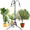 SANSI Upgraded 90W Grow Light with Adjustable Tripod Stand, 5000K 660nm Full Spectrum 700W Equiv. LED Floor Plant Light for Indoor Plants, Grow Lamp with Replaceable Bulbs for High PPFD Growing
