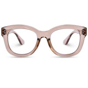YUKANG Reading Glasses for Women, Oversized Stylish Blue Light Blocking Computer Readers Ladies with Spring Hinge Round LBrown 2.0