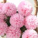 Floroom 12pcs Pink Faux Silk Mums Artificial Flowers Bulk Fake Chrysanthemums with Stems for DIY Wedding Table Centerpieces Floral Arrangements Vase Fillers Home Decorations