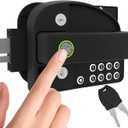 Upgraded RV Door Lock Replacement, Keyless Entry with Fingerprint, Password & Keys, Zinc Alloy Security Kit, Fits Camper Trailer Cargo Trailer, Excludes Class A/C RVs