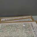 SYWENNOI 3 Pieces William Morris Textured Canvas Wall Art, Pink Beige and Sage Green Neutral Botanical Designs Wall Decor, Vintage Floral Art Prints for Living Room Bedroom Offices 16x24 Wood Frames