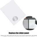 239061 Rv Screen Door Slide Panel, Rv Screen Door Parts, with Push Down Knob Opener,for Right Handed Doors (Clear)