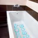 20 Pieces Adhesive Square Bath Treads Non-Slip Bathtub Stickers Non Slip Traction to Tubs Bathtub Stickers Adhesive Decals Appliques for Bath Tub Showers, Pools, Boats, Stairs (Blue)