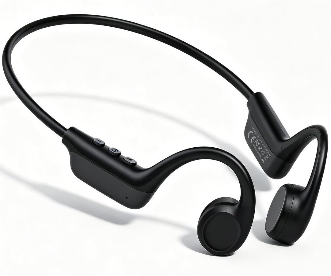 Bone Conduction Sports Headphones 27g Ultra-Light Frame for All-Day Comfort, Bluetooth 6.0, Immersive Sound, Crisp Calls & Video, Trendy Black-Gray, Perfect for Cycling, Gym, Outdoor Sports