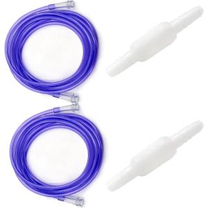 ResOne 2pk 25Ft Oxygen Supply Tubing - Swivel Connectors, Crush Resistant - 360 degree rotation, for Nasal Cannulas, Cannula Nasal Tubing, Oxygen Concentrator - Purple