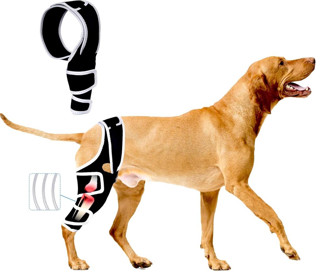 Dog Knee Brace for Torn ACL, Hip Dysplasia, Dog CCL Brace Front Leg or Rear Leg with Cruciate Ligament Injuries, Adjustable Pain Relief Hip Dysplasia Support Brace for Back Legs, XL (Black)