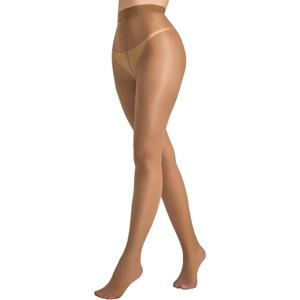 LABELLA 12D Super Shimmer Sheer Pantyhose for Women Silky Oil Glossy Pantyhose Shiny Dance Tights (Medium, Cocoa)