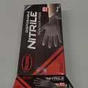 BOSS Powder Free Disposable Nitrile Gloves, 4 Mil Thickness, 100 Pair Pack, Black, Large