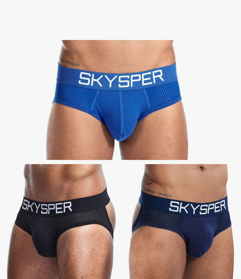 SKYSPER Men's Jockstrap Breathable Mesh 2pcs 3pcs 4pcs Jock Strap Male Underwear, Athletic Supporters for Men