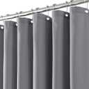 Grey Linen Shower Curtain for Bathroom Cream Boho Farmhouse Shower Curtains Natural Aesthetic Bath Decor Weighted Cloth Fabric Linen Textured Bath Curtain with Hooks Set, Gray, 72 x 72