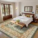 GarveeHome Leaves Floral Area Rug, 10' x 13'
