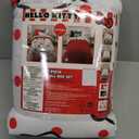 Franco Hello Kitty 7 Piece Full Bedding Set with Reversible Comforter, Sheets, Pillowcases & Shams + Hello Kitty Plush Cuddle Pillow Buddy