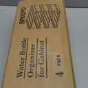 Stackable Water Bottle Organizer, Large Compartment Water Bottle Holder, 4 Tier Clear Water Bottle Organizer for Cabinet, Bottle Rack for Kitchen Organization and Storage - Hold 16 Bottles