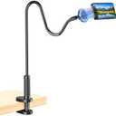 Voinap Gooseneck Phone Holder for Bed, Magnetic Cell Phone Stand for iPhone 16 15 14 13 12 Pro Max Plus Mini, Flexible Long Arm Mount 360 Adjustable for Desk Bedside Filming