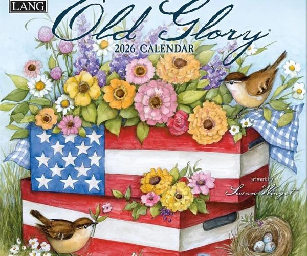 LANG Old Glory 2026 Wall Calendar  Made in USA