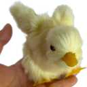 Pack of 3 Realistic Yellow Baby Duck Figurines - Lifelike Plush Ducklings Spring Duckies Farm Animal Easter Decoration Barnyard Ornaments Photo Props
