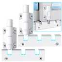 Upgrade Sliding Glass Door Lock: 2 Pack Child Proof Window Locks Vertical Install on The Top Bottom of Doors as Slide Door Security Bar Keep Home Safety, Foot Adjustable Kick Lock for Patio Apartment