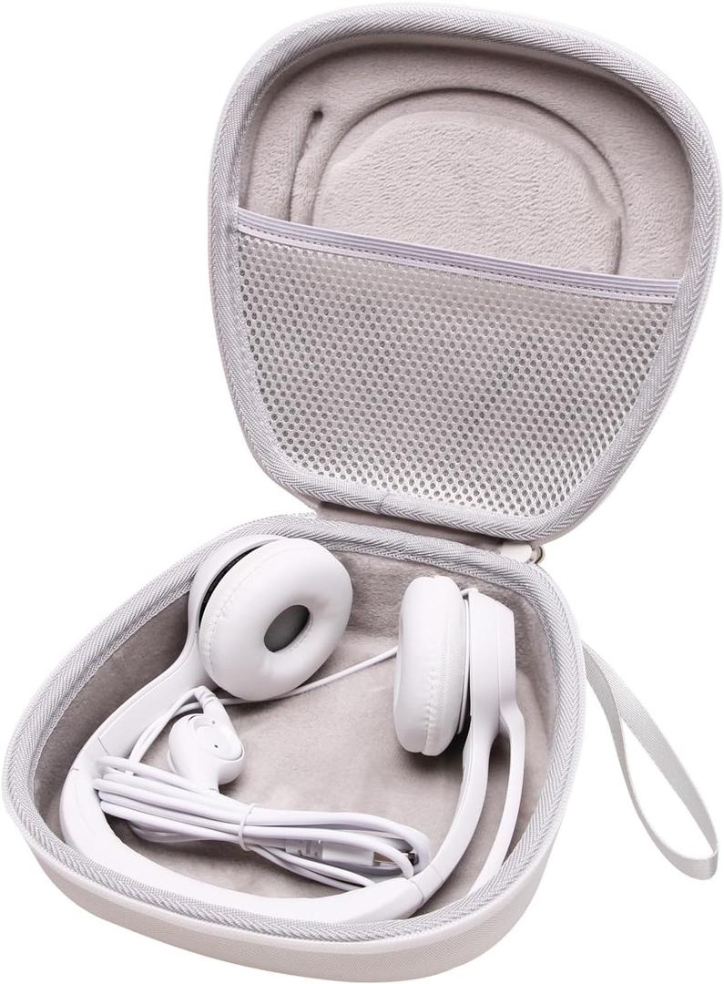 Headset Headphone Case Compatible with Logitech H390, H430, H570e, Zone 300, Zone 301 or JLab Go Work, JIAMQISHI, EAGLEND Headset, White(Case Only)