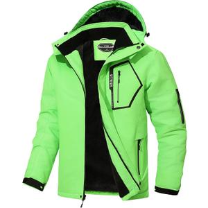 Men's Ski Jacket Winter Warm Snow Coat Waterproof Windbreaker Hooded Work Outerwear Snowboarding Jackets (X-Large)