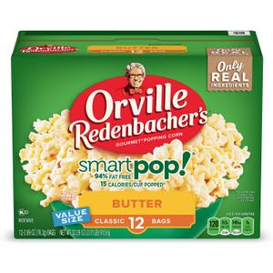 Orville Redenbachers Microwave Popcorn SmartPop! Value Size, Butter Flavor, 2.69 oz., 12-Count, Best By: MAY 30 2026