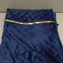 Tosleo Navy Blue Velvet Throw Pillow Covers 26x26 inch Pack of 2 with Gold Leather Decorative Couch Pillowcases Luxury Modern Pillow Cover for Living Room Bedroom Sofa Cushion Bed