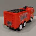 Ynanimery Large Fire Trucks for Toddlers 3-5, Toy Trucks for Toddlers Boys 3 4 5 Birthday Gifts, Kids' Play Truck with 4D Lights & Real Firetruck Siren Sound - Automatic Bump Go Technology