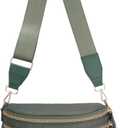 Crossbody Bags Bum Bag for Women Sling Bag Purse with Adjustable Strap (Bean Green)