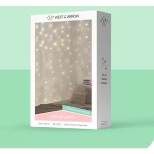 West & Arrow LED Curtain Lights XL Size 10 Ft Wide