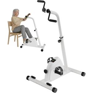 RYGEO Arm Leg Pedal Exerciser Bike Hand Arm Leg and Knee Peddler Adjustable Fitness Equipment for Seniors Cardio Exercise