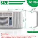 Forestchill Window Air Conditioner Side Panel with Frame, Room AC Accordion Filler Curtain Kit Replacement, Include Window AC Side Panels & Frames, Fit Most 5,000 BTU Units