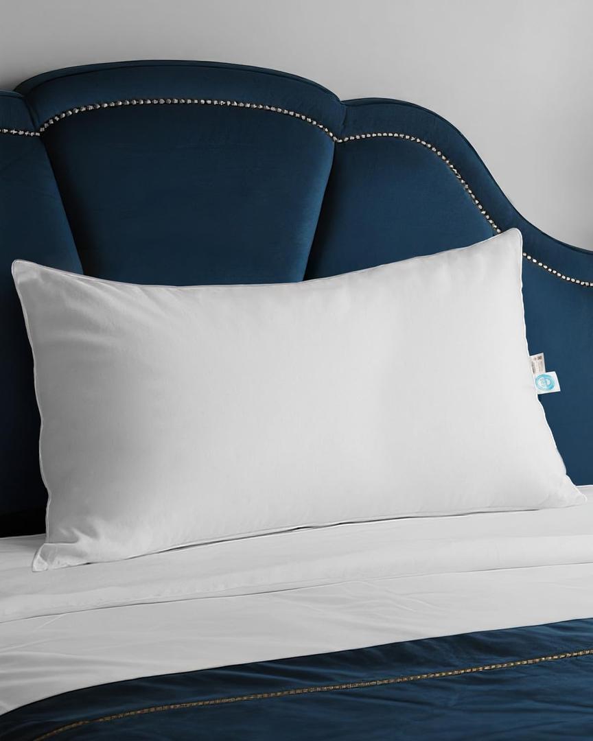 King Size White Goose Down Pillow, 800+ Fill Power - Support for All Sleeping Positions (Back, Side, Stomach) with Pillowcase - Hotel Collection Style for Home, Guest Room, 20x34 Inches, 1 Pack