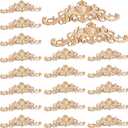 20 Pcs Long Wooden Carved Appliques Onlays Appliques for Furniture Carved - DIY Decorative Wood Carving Decals for Wall, Cupboard Door, Bed Cabinet Door Decor(Rustic)