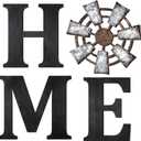 Qunclay 4 Pcs Windmill Wall Decor Wooden Home Letters Decoration Rustic Farmhouse Home Hanging Wood Sign Farmhouse Wall Decor for Living Room Kitchen Bedroom Porch(Black)