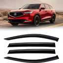 Rain Guards for Acura RDX 2019-2025, Out-Channel Window Visor Shields Vent Deflector Shade Wind Dark Smoke 2020 2021 2022 2023 2024 19 20 21 22 23 24 25, Tape-On Outside-Mount, 4PCS