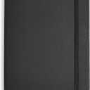 Amazon Basics Classic Lined Writing Notebook for Note Taking and Journaling, Hardcover with Elastic Closure, 240 Pages, 5" x 8.25", Black