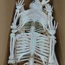 JOYIN 2PCS 36" Halloween Skeleton Decor, 3FT Full Body Stayable Movable Joints, Posable Hanging Skeletons for Halloween Decoration, Yard, Graveyard, Haunted House Props, Spooky Scene Party Favor (Yellow)