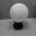 Majade Semi Flush Mount Ceiling Light 8" Globe Mid Century Modern Light Fixture Milk Glass with Matte Black Finish Light Fixtures for Hallway Entryway Kitchen Island Closet Laundry Bathroom