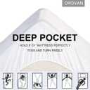 DROVAN Mattress Topper Full Size - Extra Thick Mattress Pad Cover - Pillow Top Deep Pocket with Breathable 7D Spiral Fiber Filling Cooling Mattress Cover