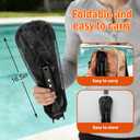 SISIUPASSIE 20FT Pool Skimmer Net with Pole, Foldable & Larger Capacity Pool Net for Cleaning, Telescopic Pool Pole Heavy Duty with Fine Mesh Pool Leaf Net for Above Ground & In-ground Pools