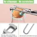 2 x Jar Opener, Adjustable Jar Lid Opener Multifunctional Can Opener Stainless Steel Can Opener Manual Glass Jar Opener Bottle Opener Easy Jar Opener for Seniors Kitchen Gadgets