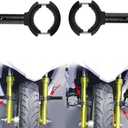 Motorcycle Fork Mount Brackets Fog Spot Light Mount Brackets Aluminium Front Fork Pipe Clamp Universal Adjustable Light Mount Bracket Fit 1.2"/1.5"/1.75"/2" /2.3" Inch Roll Bar (28mm - 58mm)